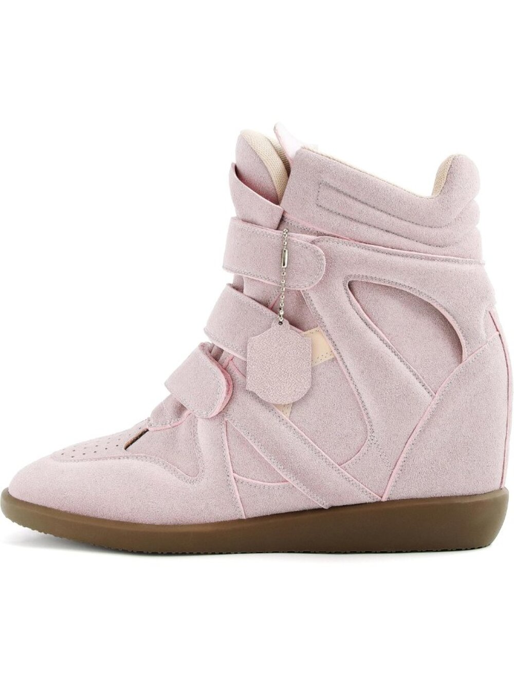 Stylish Wedge Sneakers for Women - Suede High Heel Tennis Shoes, Casual & Comfy